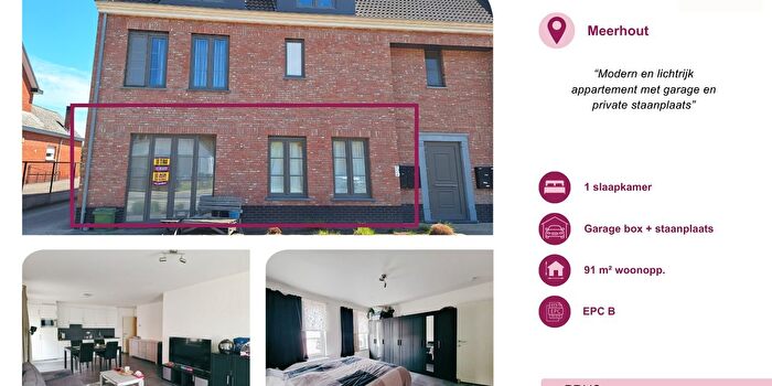 1-kamerappartement te huur in Meerhout