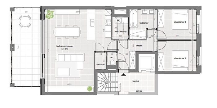 2-kamerappartement te koop in Kuurne