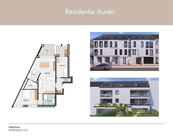 2-kamerappartement te koop in AALST