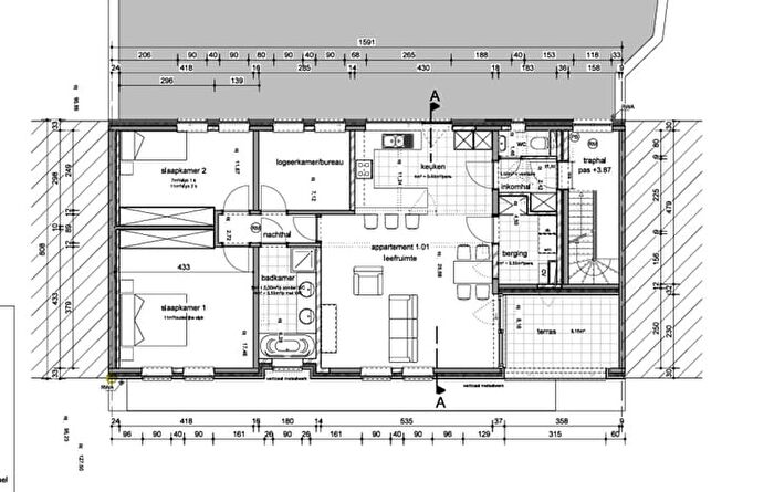 2-kamerappartement te koop in NIJLEN