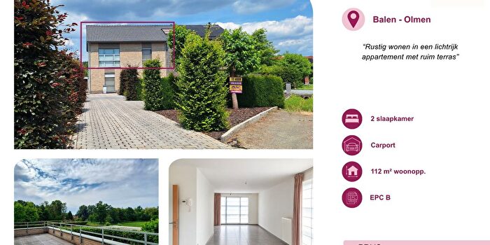 2-kamerappartement te huur in Balen