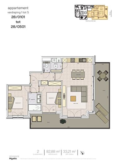 2-kamerappartement te koop in MIDDELKERKE