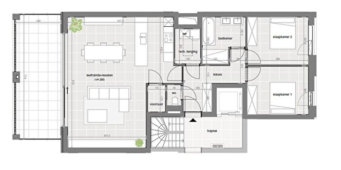 2-kamerappartement te koop in Kuurne