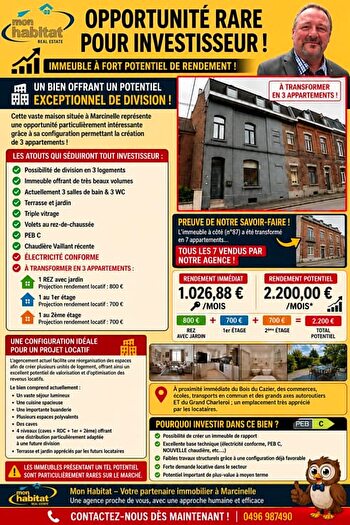 5-kamerhuis te koop in Charleroi Marcinelle