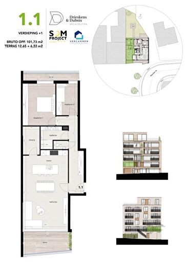 3-kamerappartement te koop in Genk