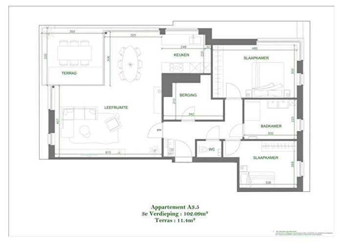 2-kamerappartement te koop in Mechelen